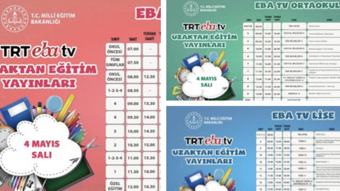 TRT EBA TV YAYINLARA DEVAM EDİYOR